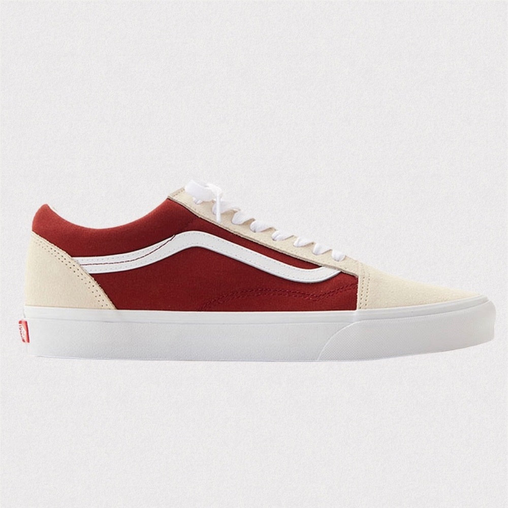 Vans Old Skool Two-Tone Fired Brick Beige Sneakers Men’s 9.5 NWOT